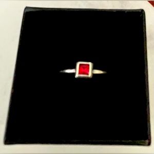 Garnet 925 Sterling Silver Ring